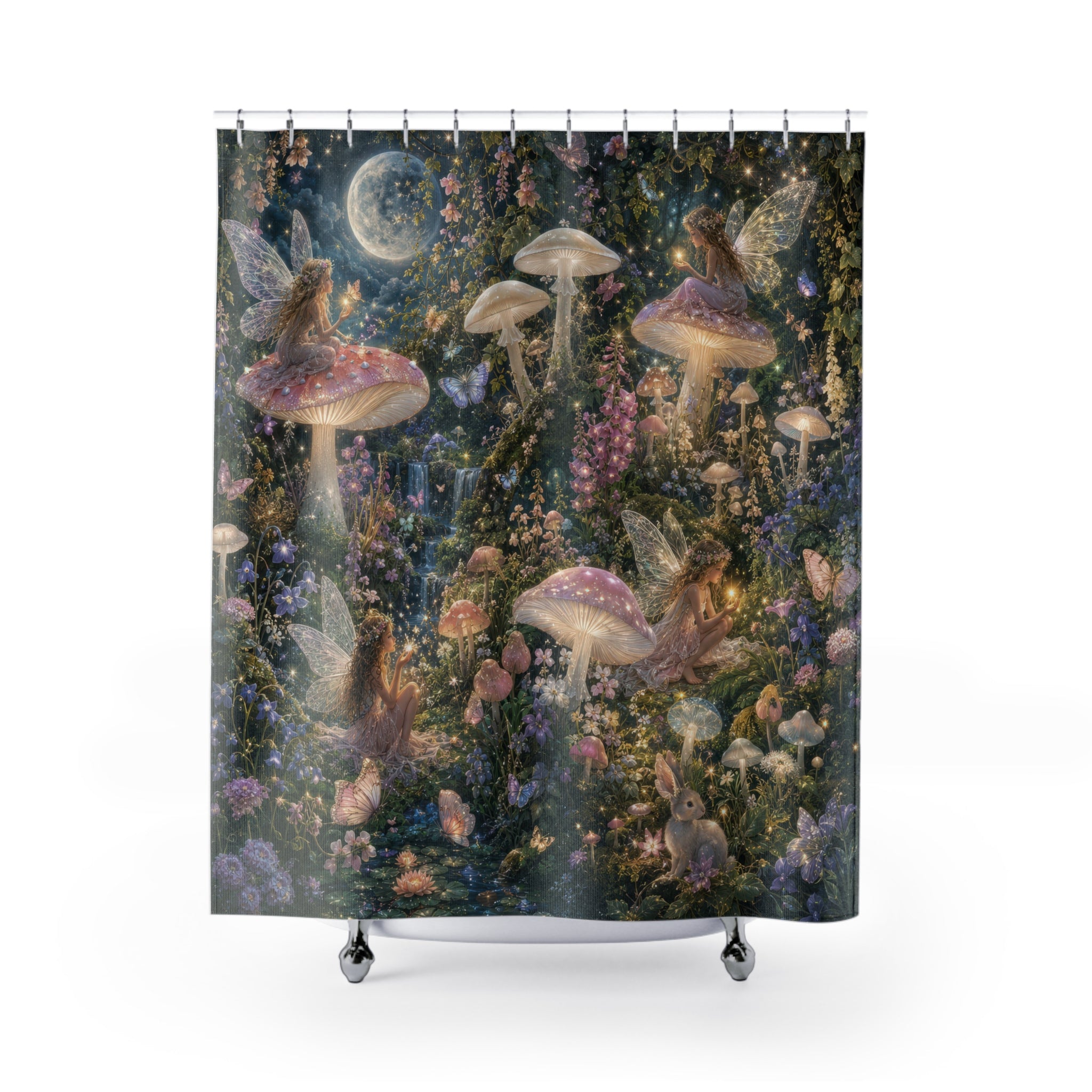 Fairycore Shower Curtain: Botanical Garden