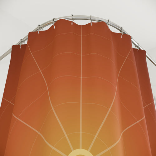 70s Disco Radial Shower Curtain