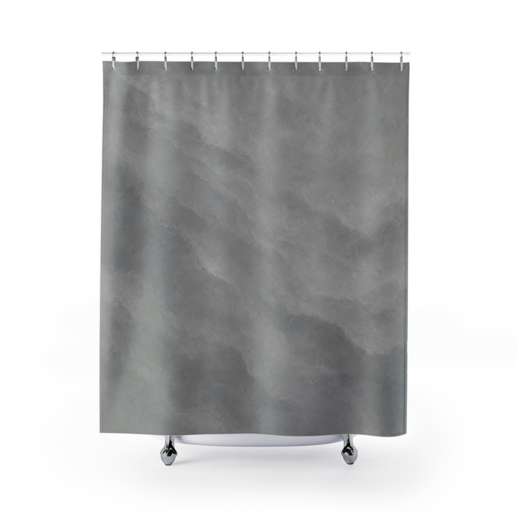 Abstract Watercolor Gray Shower Curtain