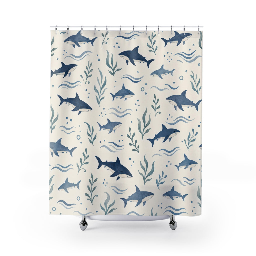 Shark Ocean Shower Curtain: Shark Shower Curtain