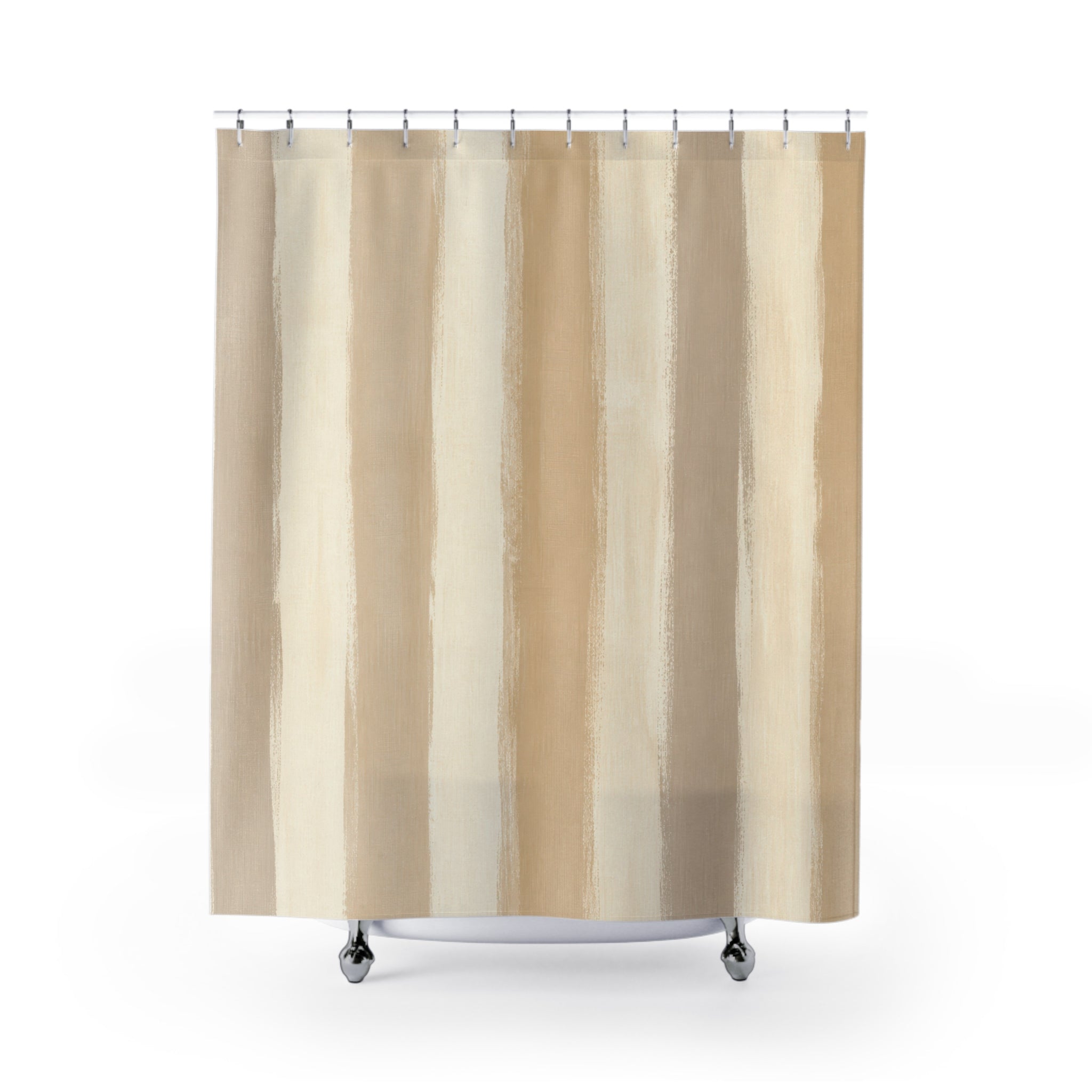 Watercolor Vertical Stripe Shower Curtain