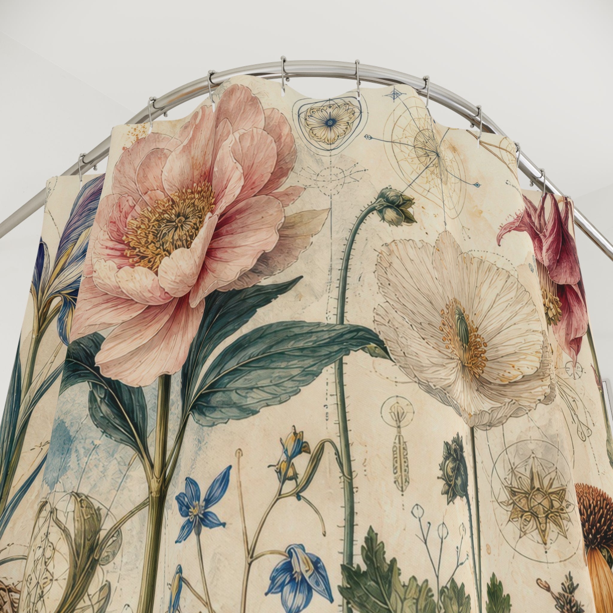 Scientific Flower Shower Curtain