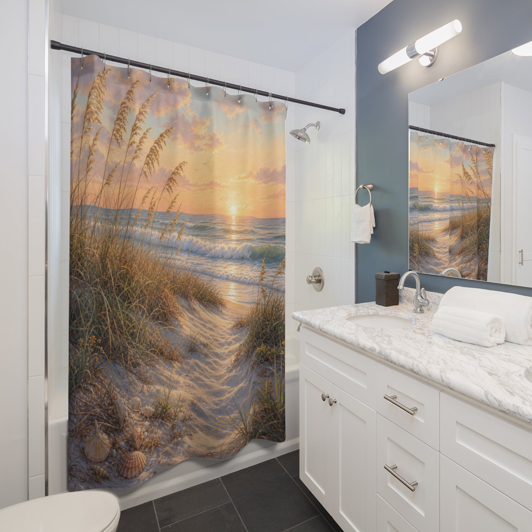 Coastal Dunes Sea Oats Shower Curtain