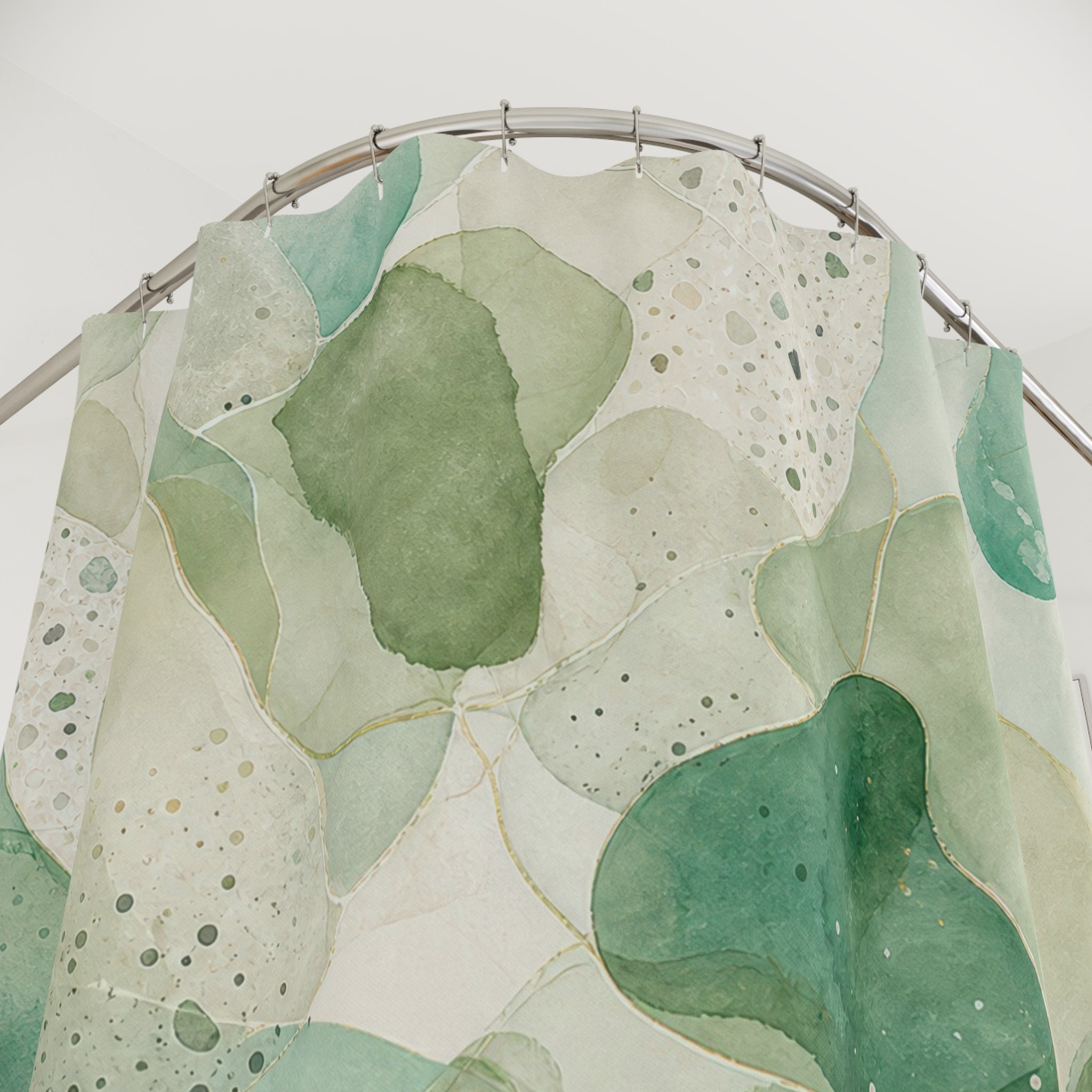 Watercolor Leaf Abstract Shower Curtain