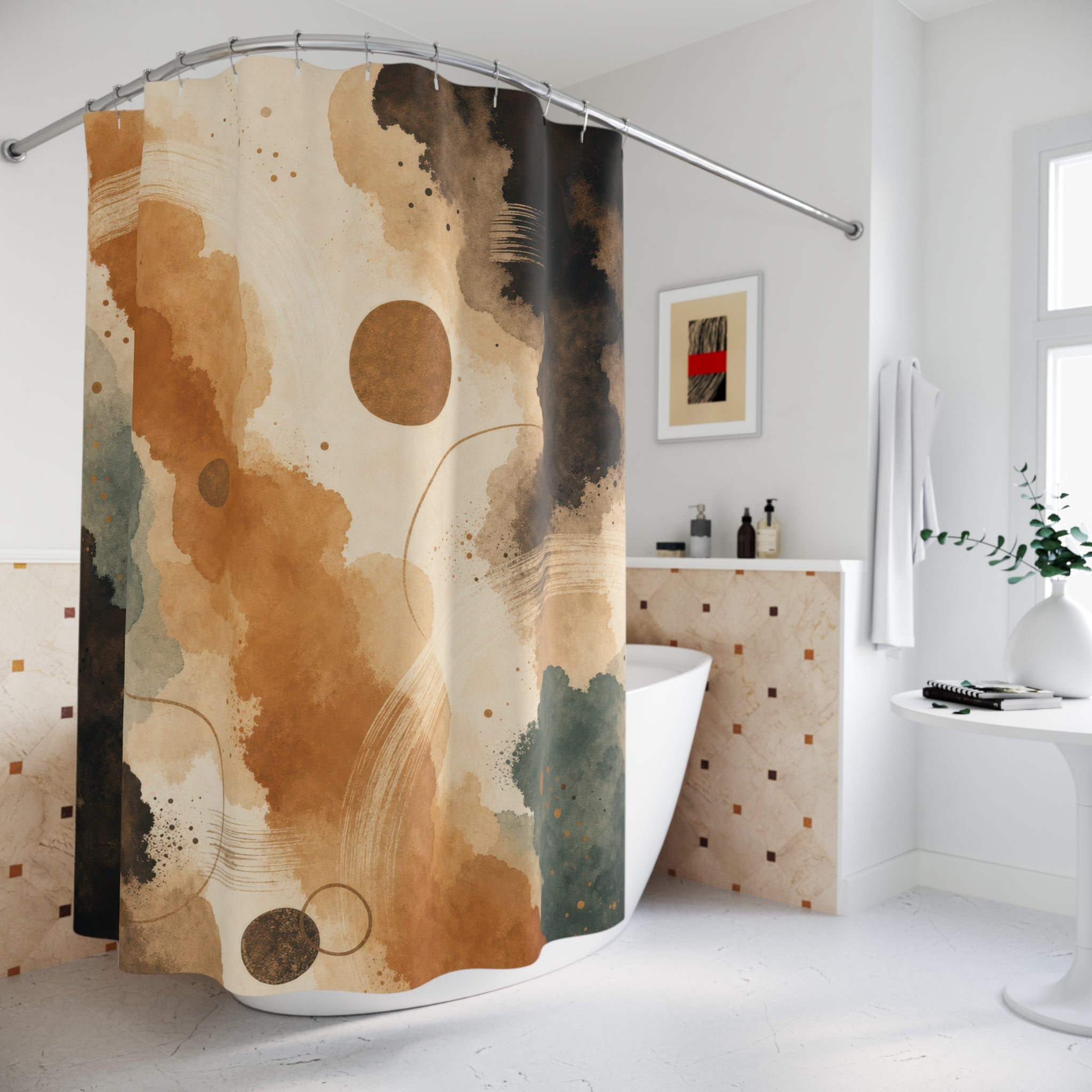 Bronze Black Shower Curtain