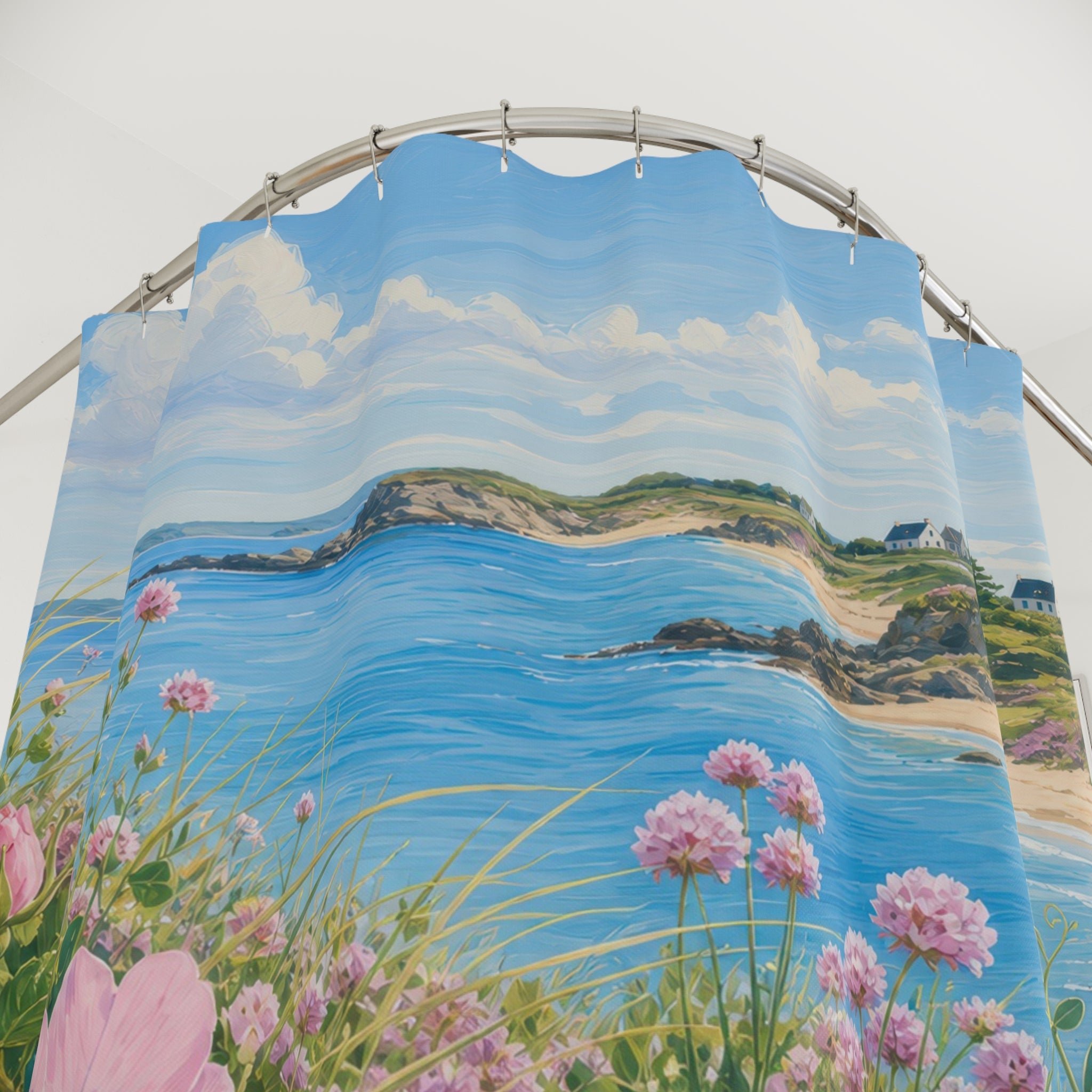 Spring Dune Wildflower Shower Curtain