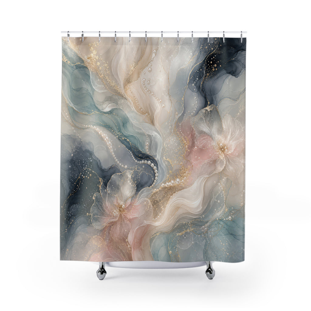 Pearl Smoke Sonata Shower Curtain