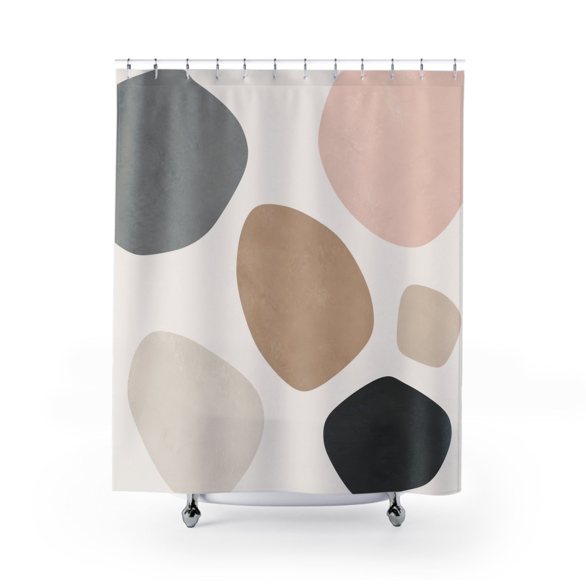 Organic Pebble Shape Shower Curtain