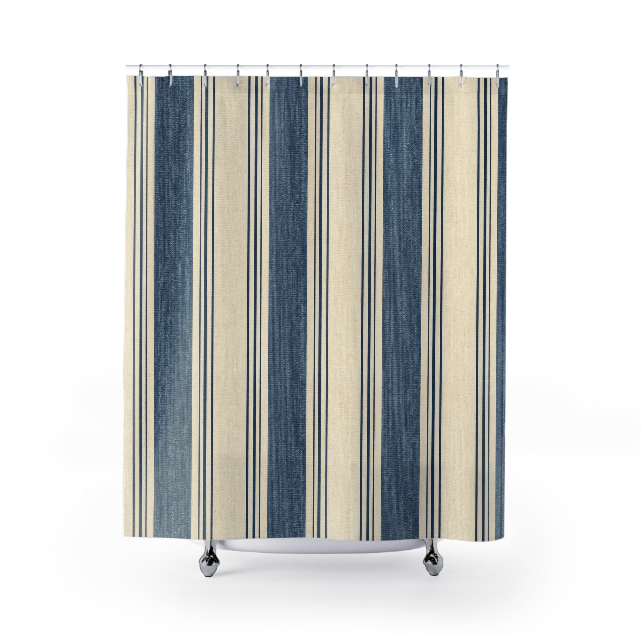 Indigo Estate Stripe Shower Curtain