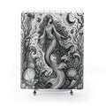 Mermaid Moon Shell Shower Curtain