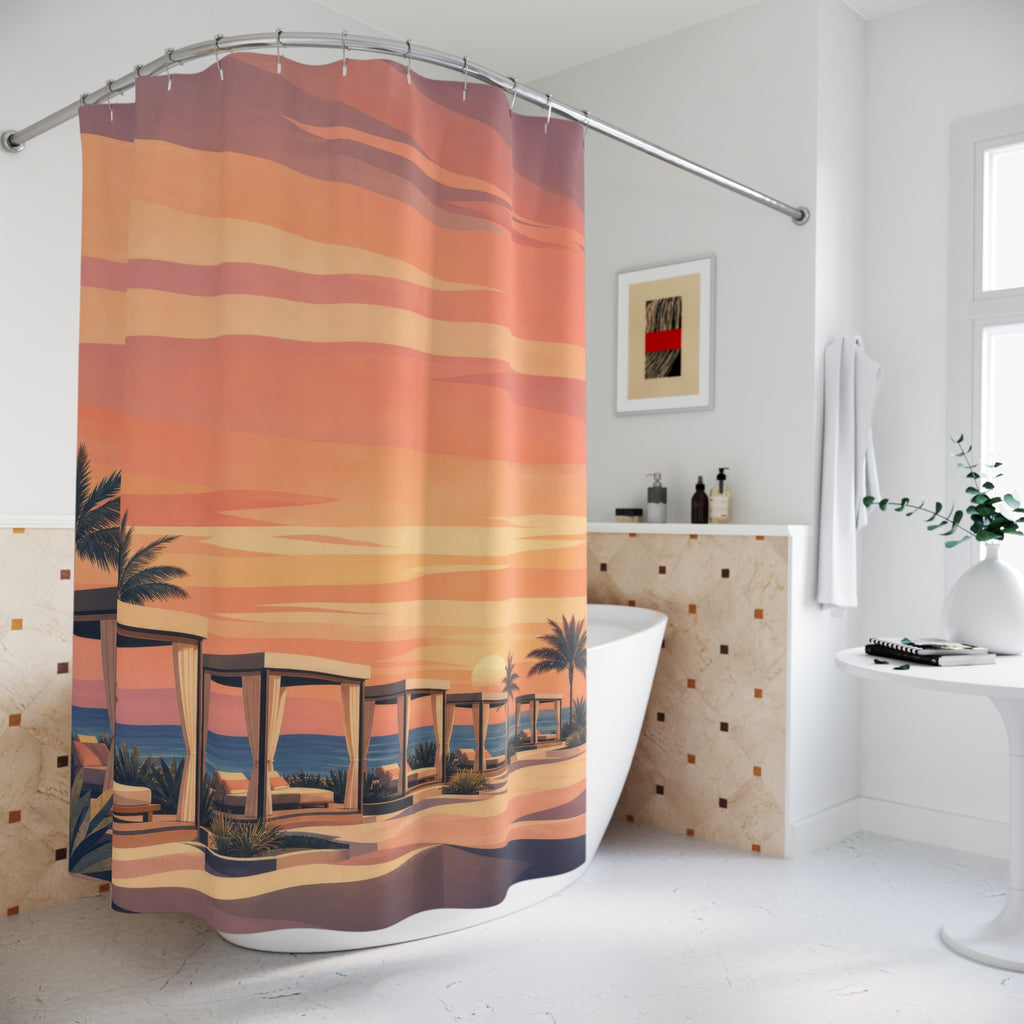 Resort Hotel Cabana Shower Curtain