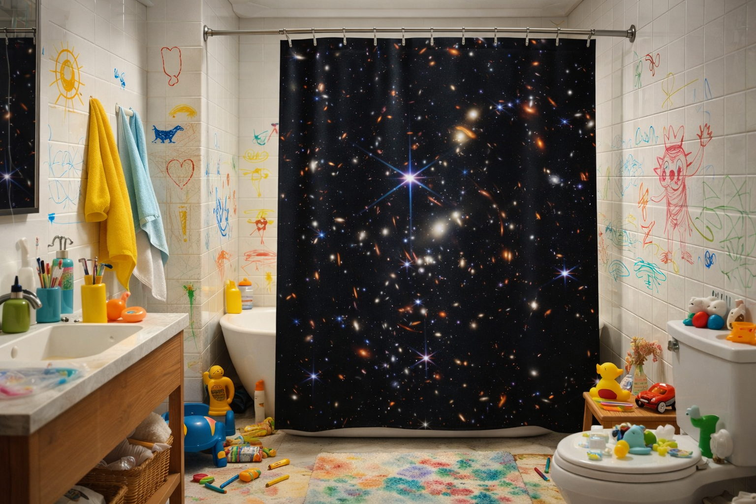 James Webb Deep Field Shower Curtain