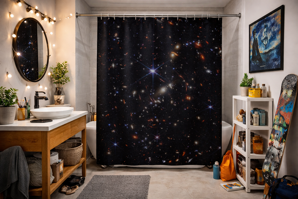 James Webb Deep Field Shower Curtain