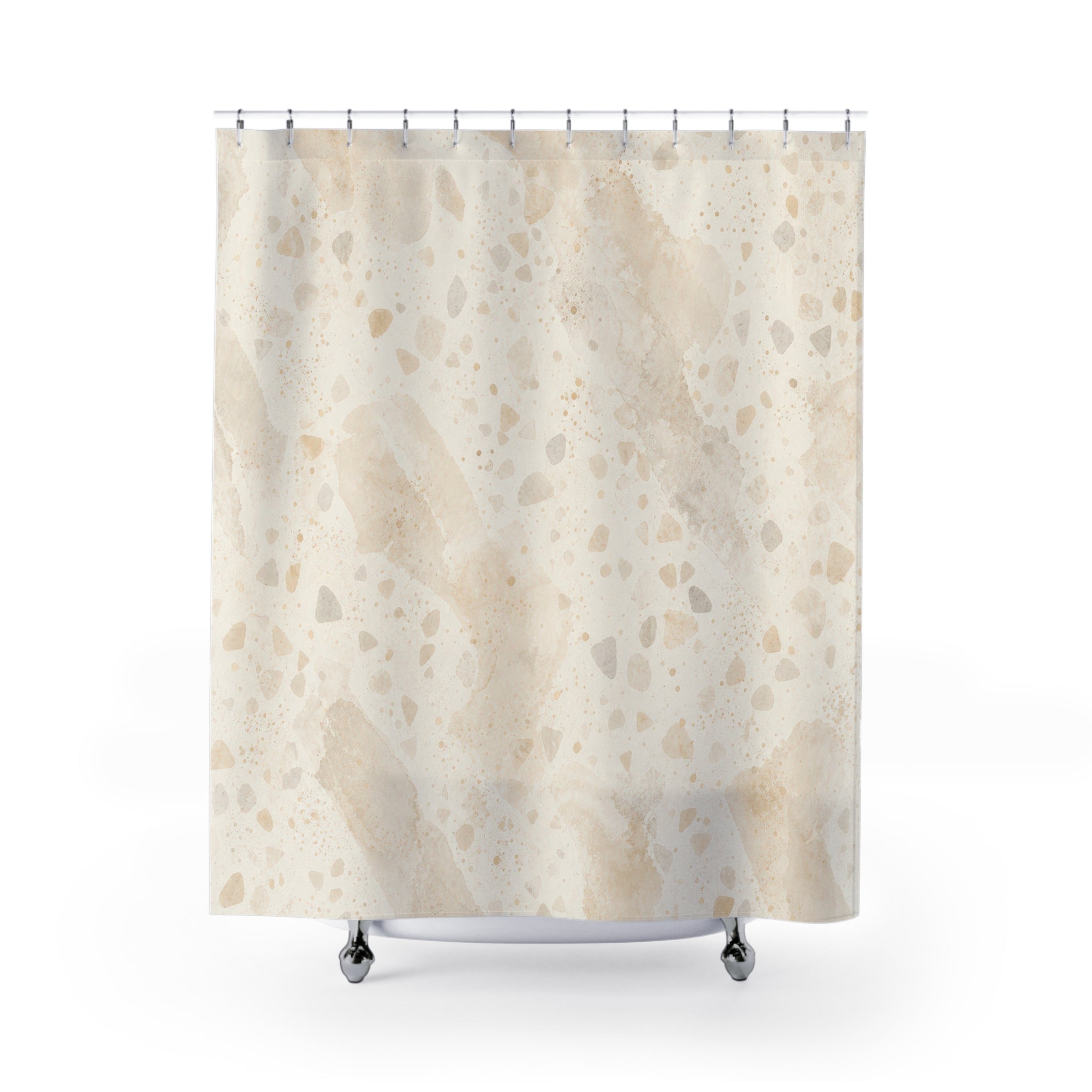 Cream Textured Speckle Shower Curtain
