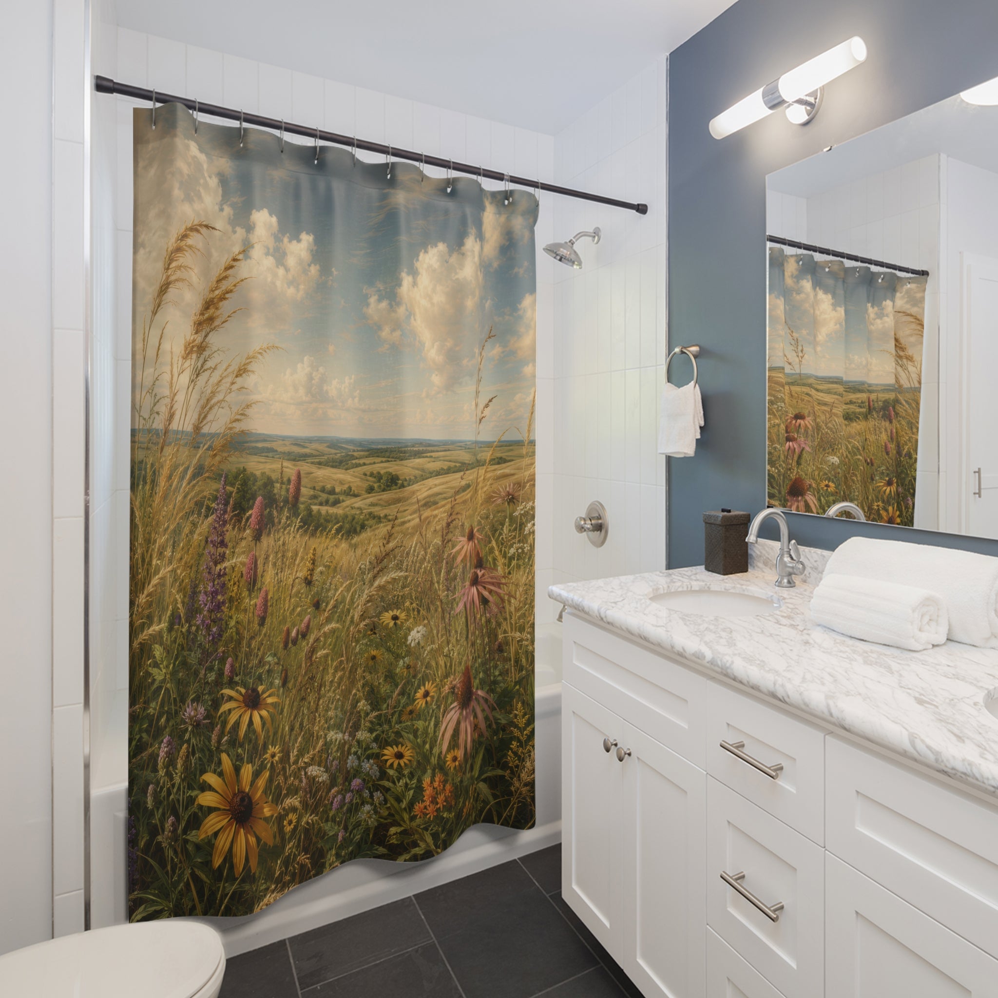 Prairie Wildflower Meadow Shower Curtain