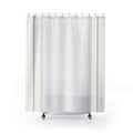 Side Border Beige Gray Stripe Shower Curtain