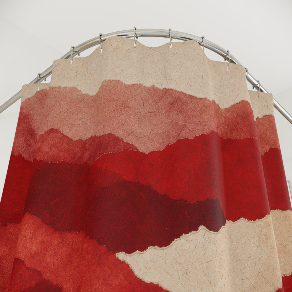 Red Stripe Shower Curtain