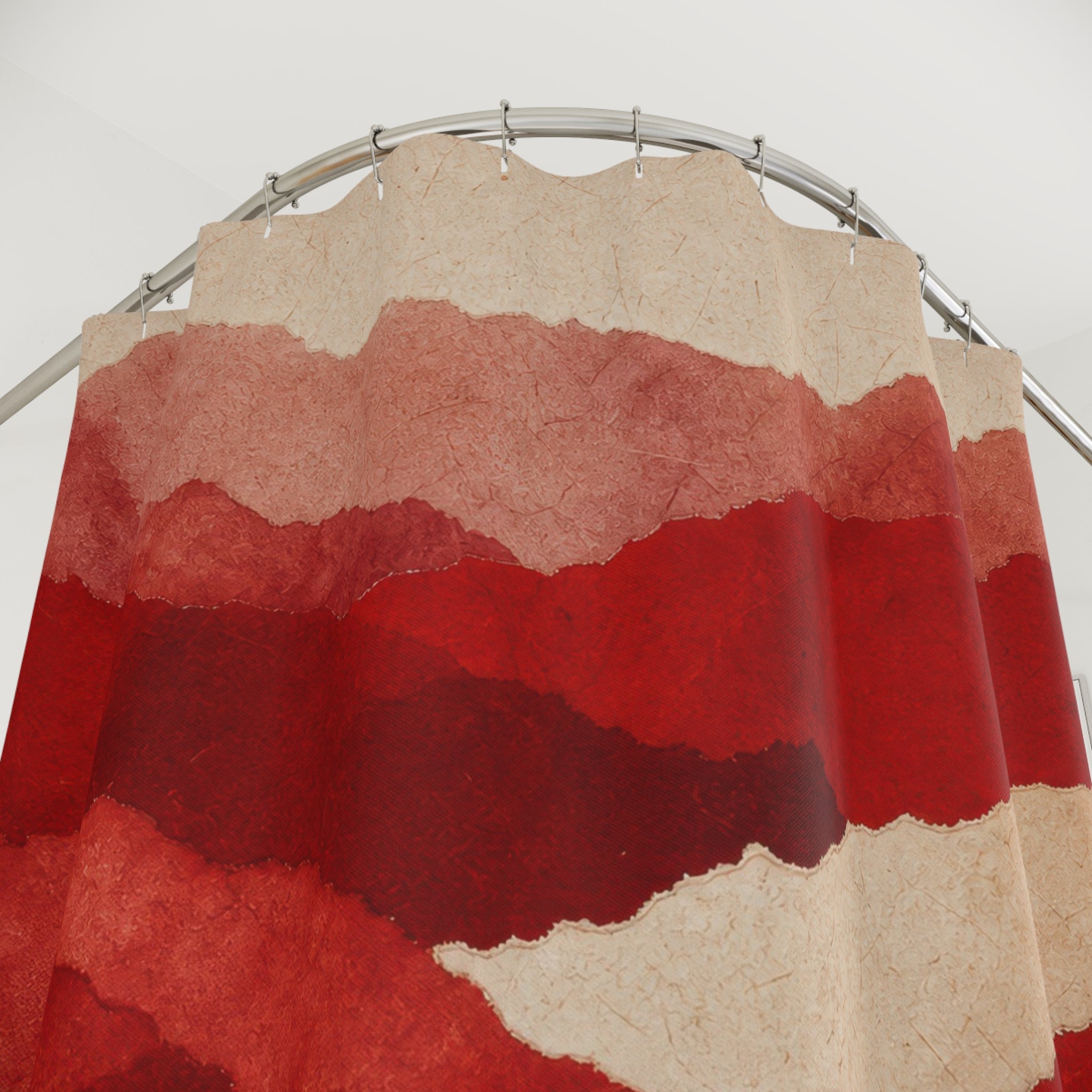 Red Stripe Shower Curtain