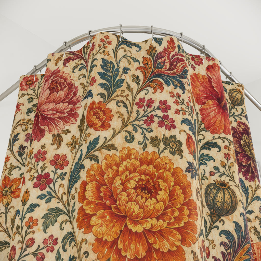 Hibiscus Tropical Floral Shower Curtain