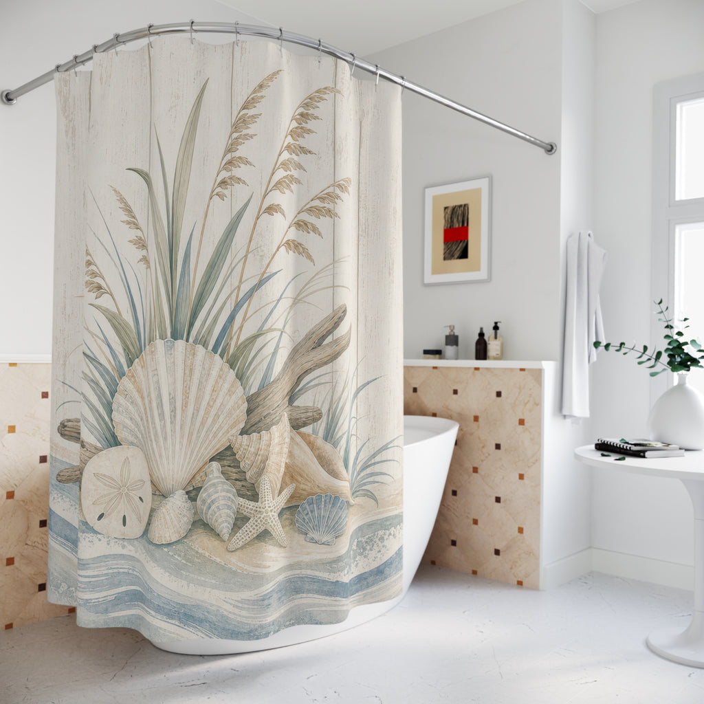 Coastal Farmhouse Beach Shower Curtain: Coastal Farmhouse Show
