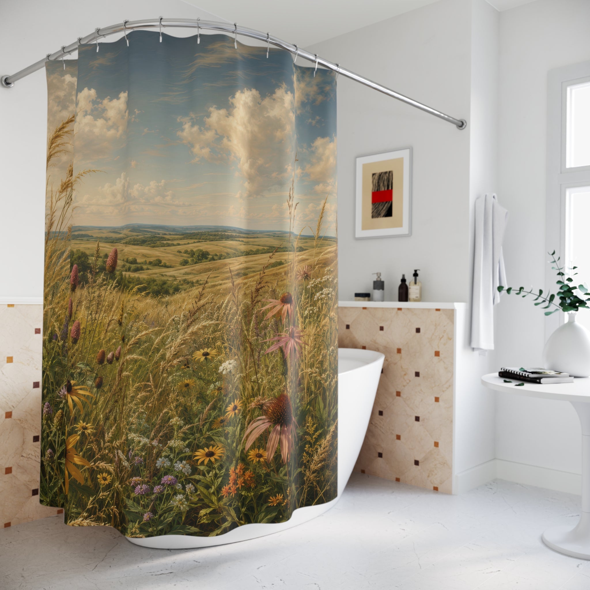 Prairie Wildflower Meadow Shower Curtain