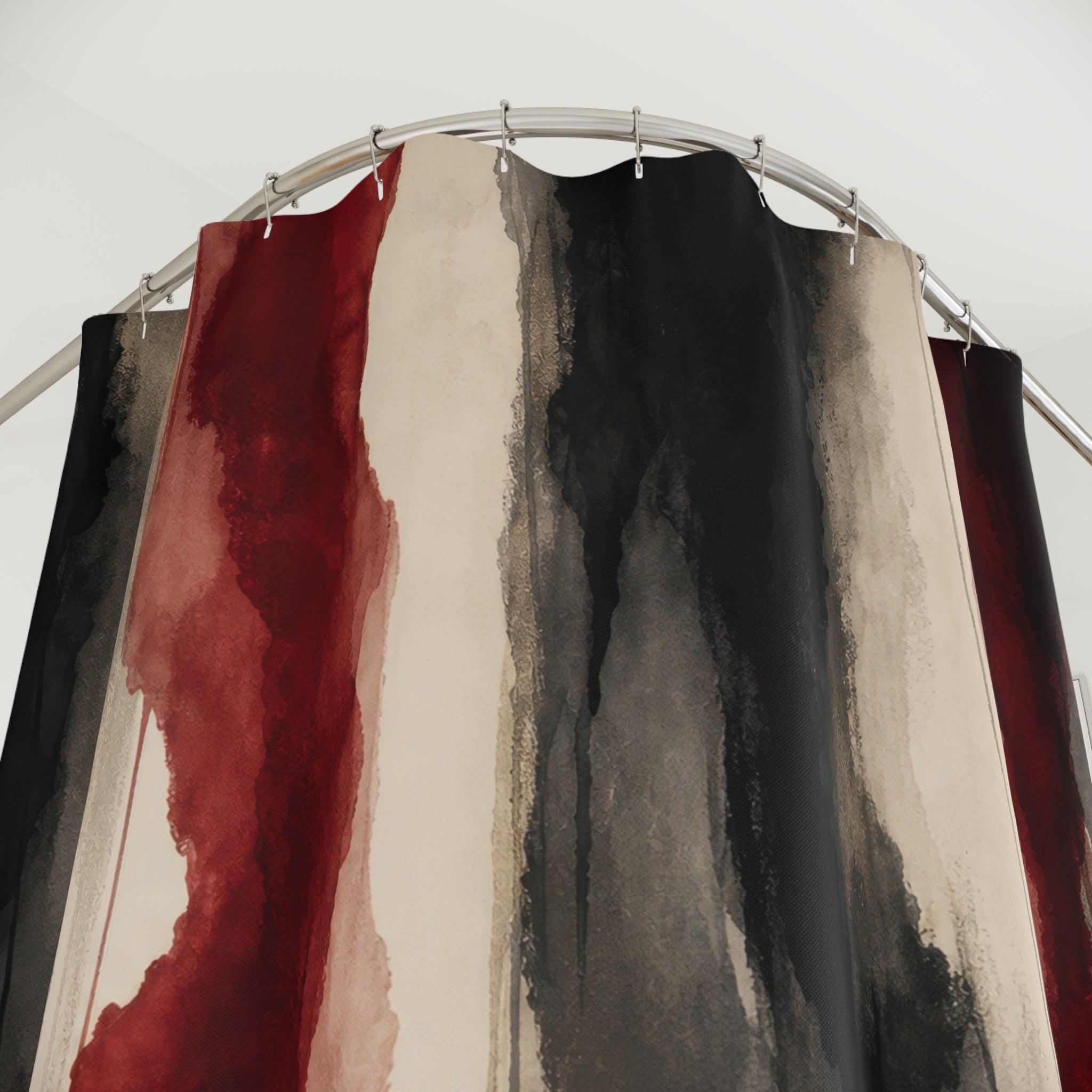 Red Black Shower Curtain