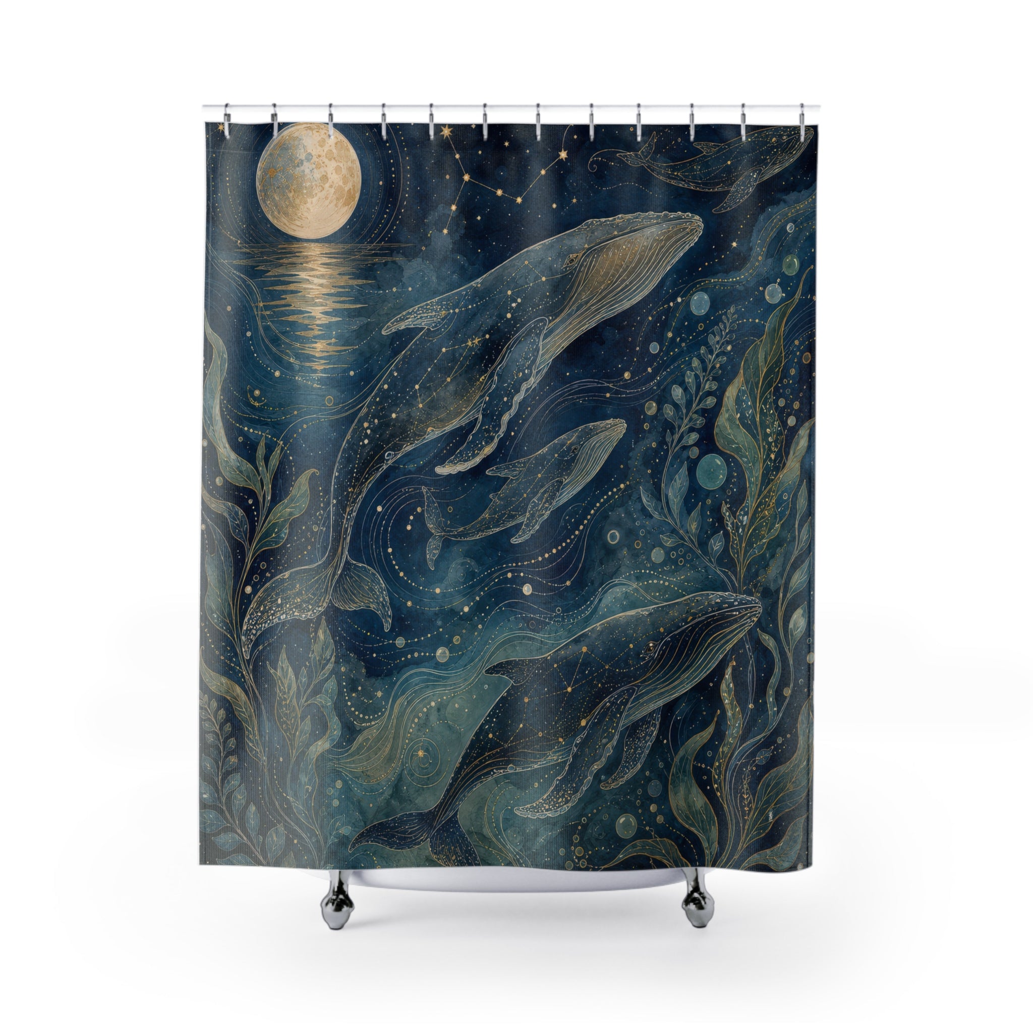 Whale Song Constellation Shower Curtain