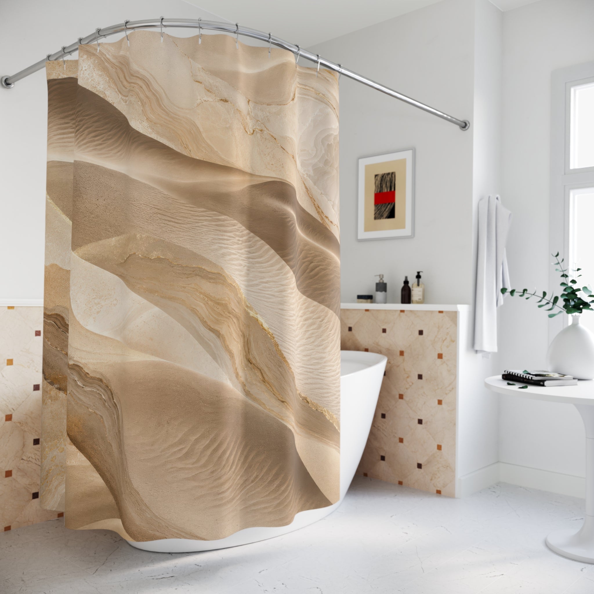 Sand Dune Shower Curtain: Wabi Sabi Desert