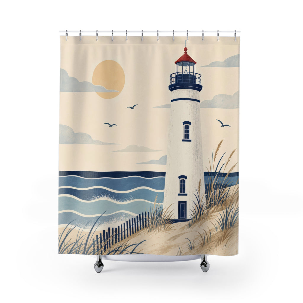 Lighthouse Coastal Shower Curtain: Lighthouse Shower Curtain