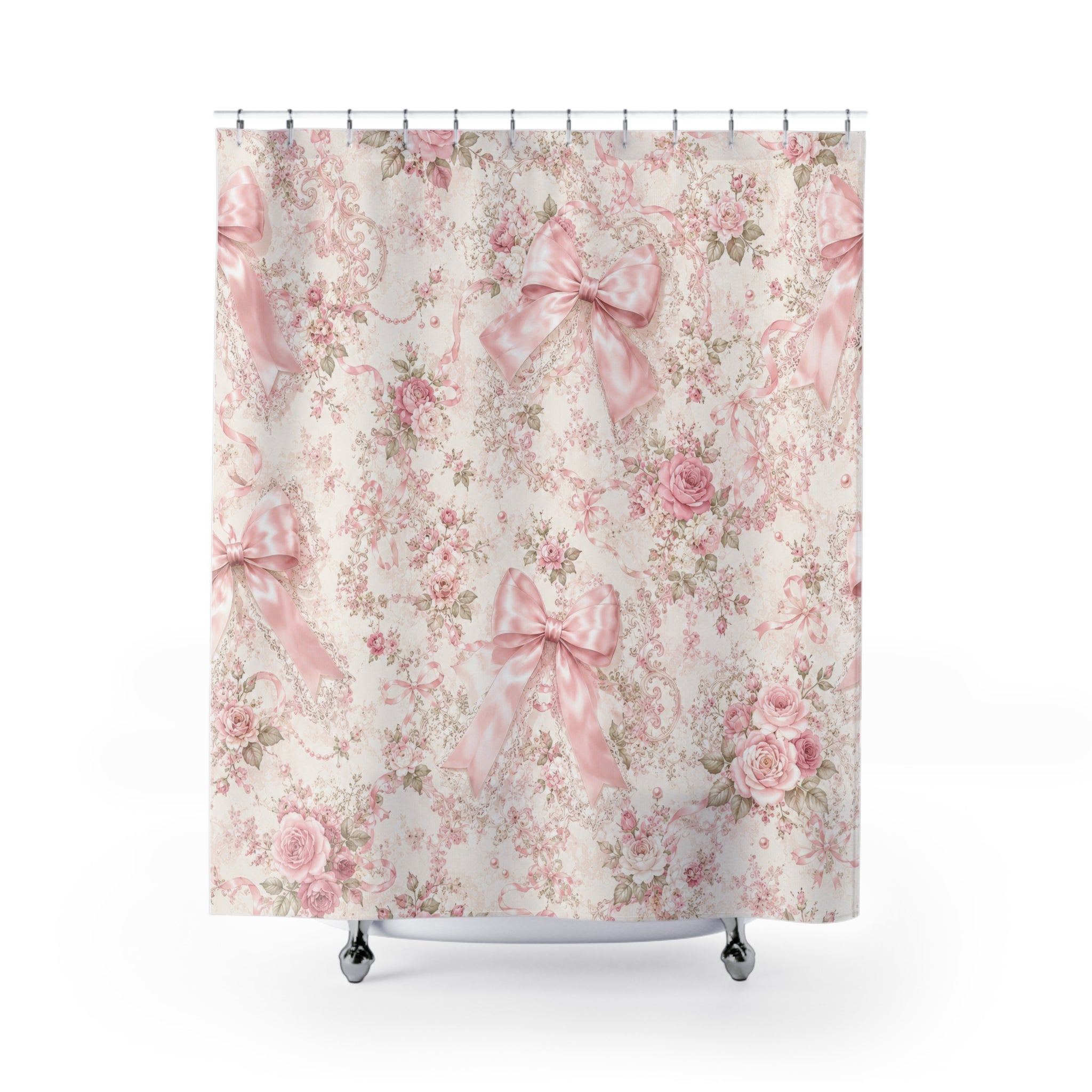Coquette Shower Curtain: Pink Bows