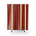 Southwestern Red Stripe Shower Curtain, Rust Burgundy Southwestern Bath Decor, Modern Stripe Bath Curtain, Guest Bath Decor, Home Decor