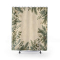 Winter Farmhouse Green Botanical Shower Curtain