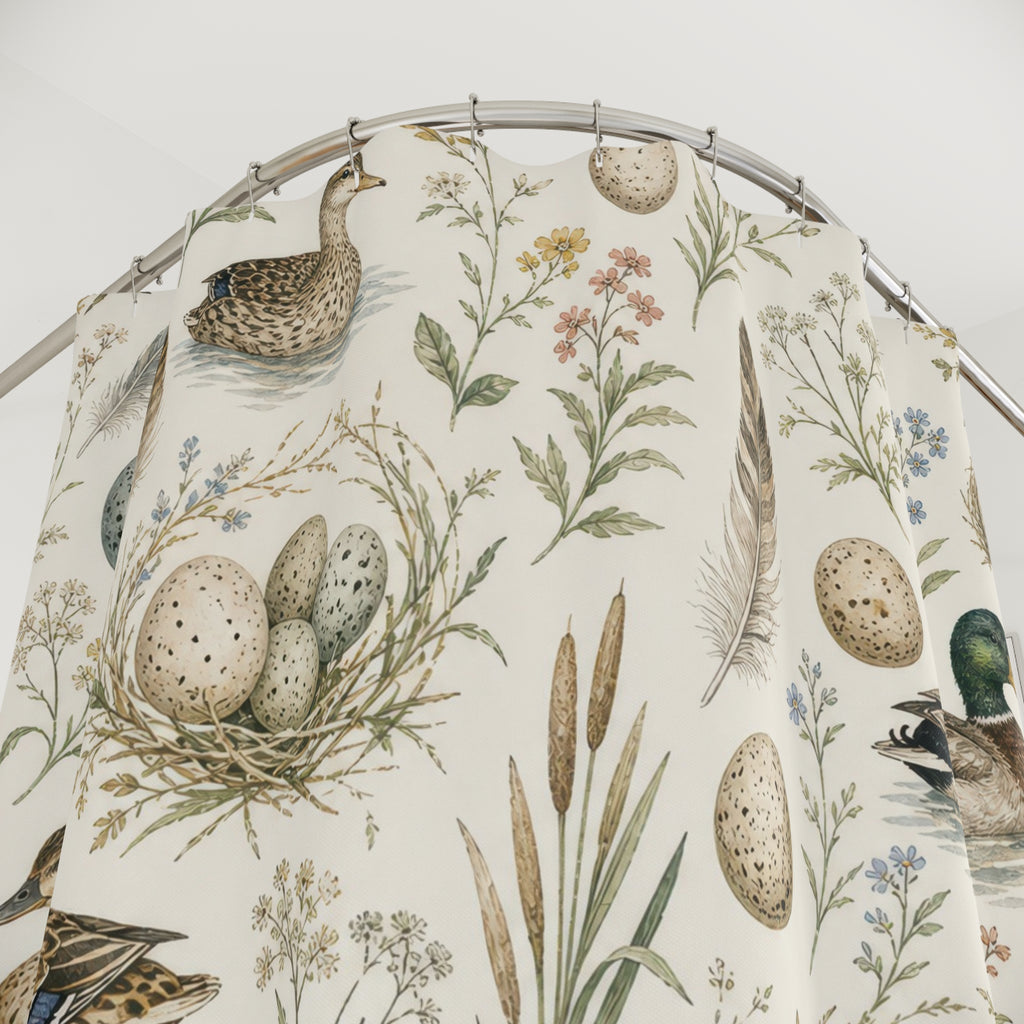 Mallard Nest Botanical Shower Curtain