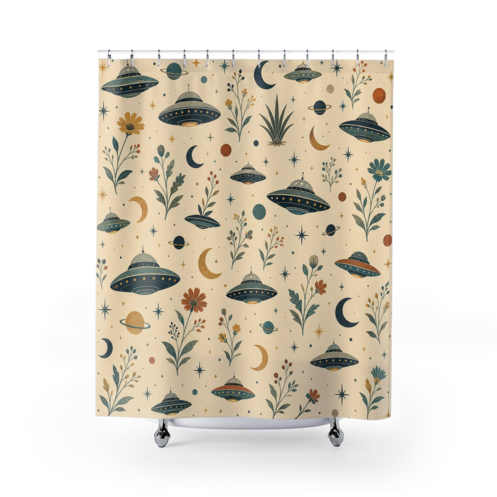 Space Shower Curtain