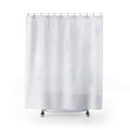 White Shower Curtain, Boho Abstract Bath Decor, Pale Blue Gray Texture Pattern, Minimal Guest Bathroom Decor, Soft Spa Style, White Style
