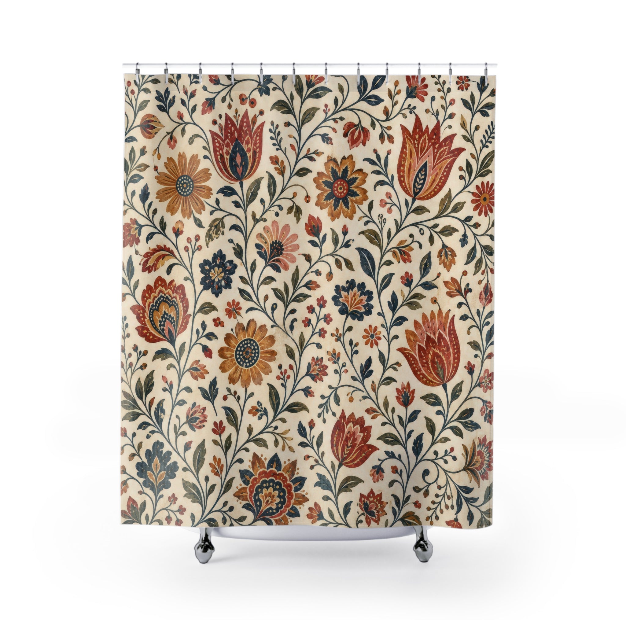 Boho Floral Shower Curtain