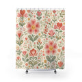 Pink Flower Shower Curtain