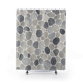 Rounded Pebble Stone Look Shower Curtain