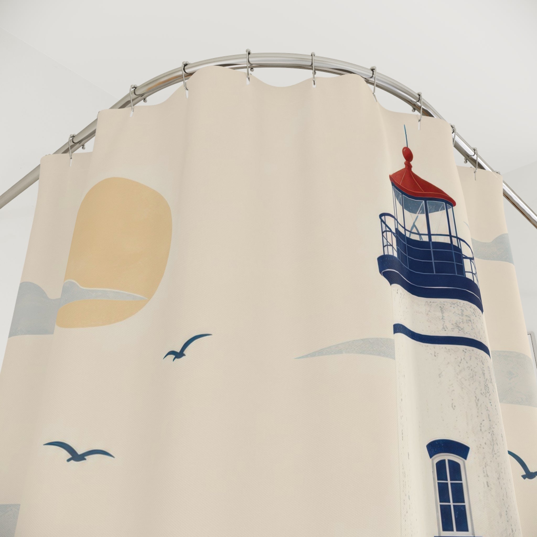 Lighthouse Coastal Shower Curtain: Lighthouse Shower Curtain