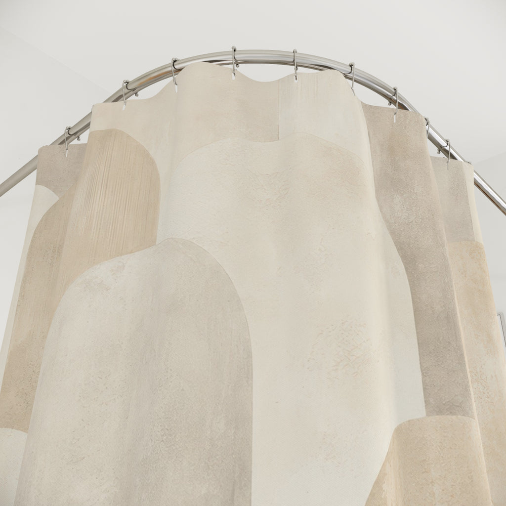 Ivory Rounded Arch Shower Curtain