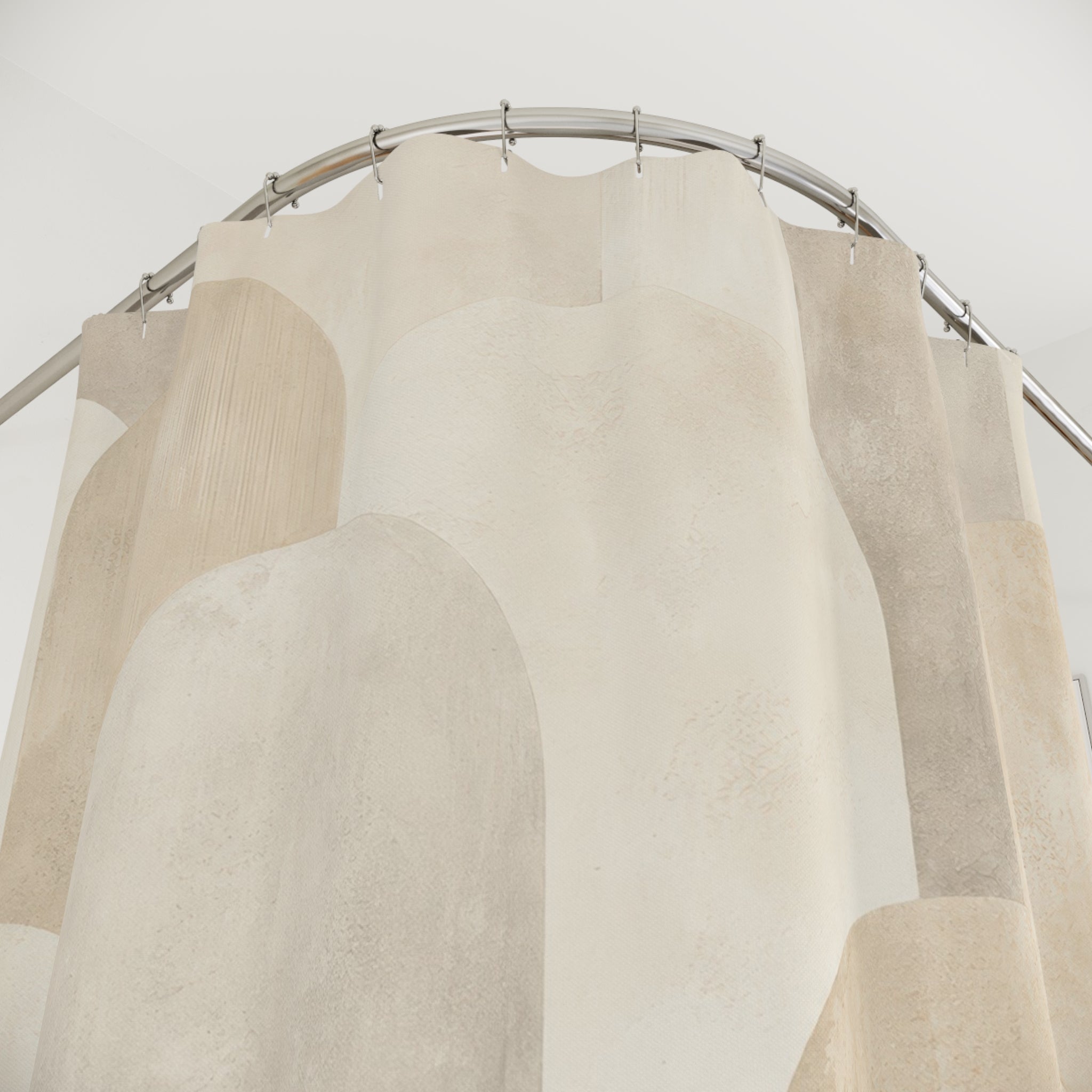 Ivory Rounded Arch Shower Curtain