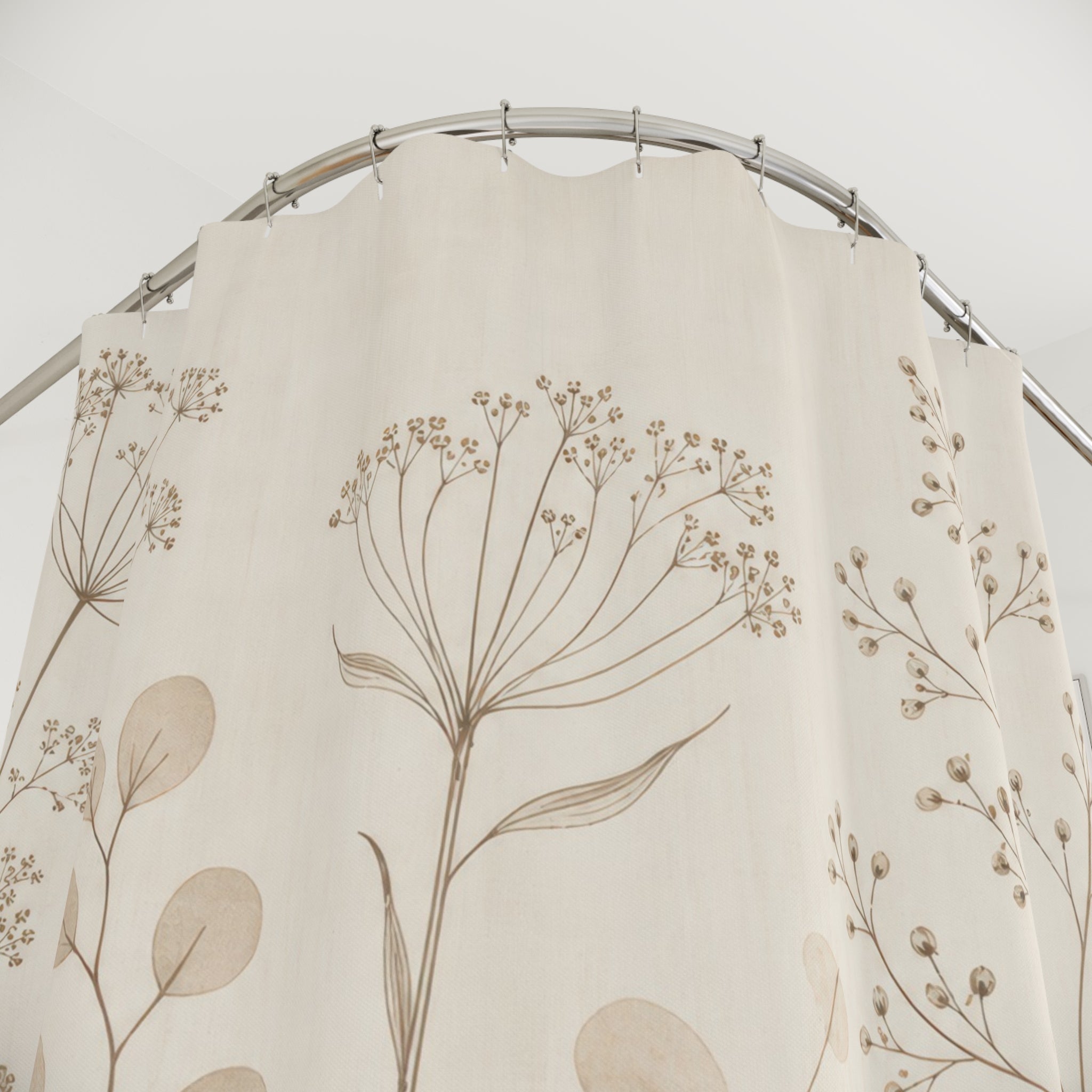 Wildflower Botanical Stem Shower Curtain