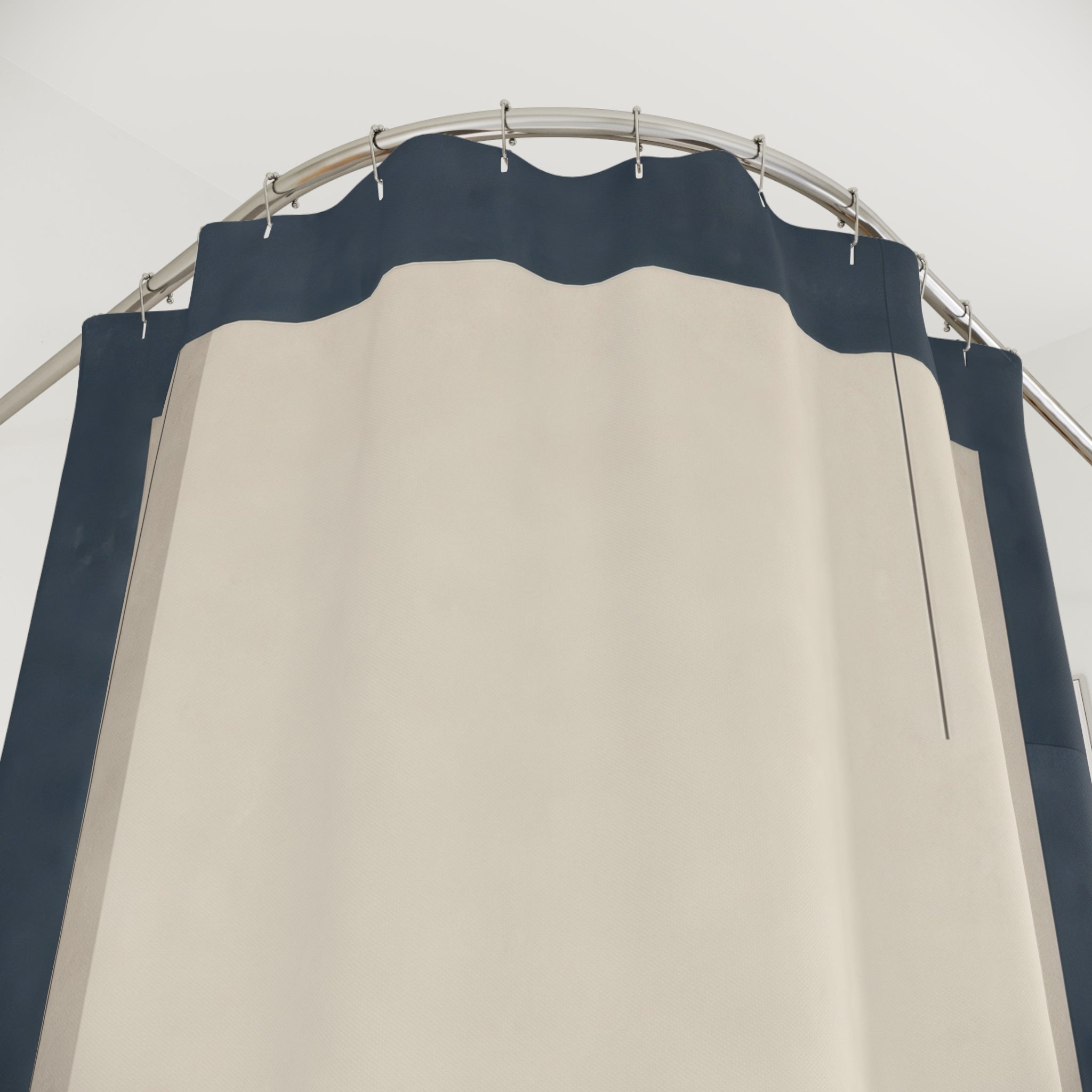Beige Gray Modern Navy Shower Curtain: Beige Gray Modern Showe