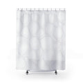 Organic Geometric White Shower Curtain