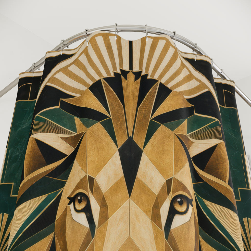 Art Deco Lion Shower Curtain