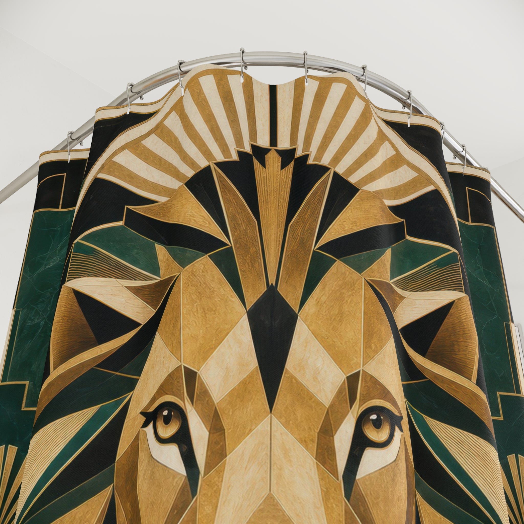 Art Deco Lion Shower Curtain