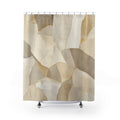 Neutral Abstract Collage Shower Curtain