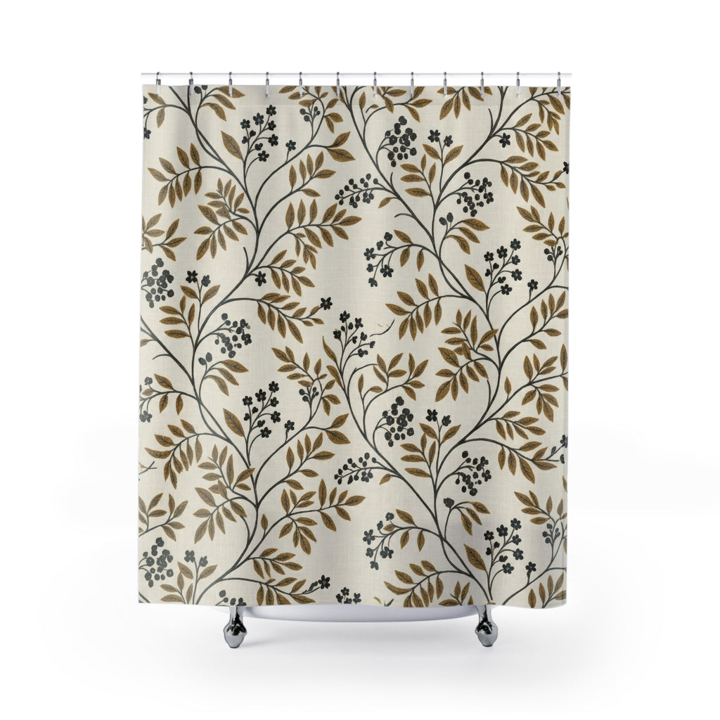 Vintage Botanical Trailing Vine Shower Curtain