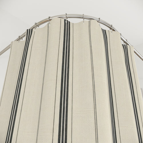 Black Needle Stripe Shower Curtain