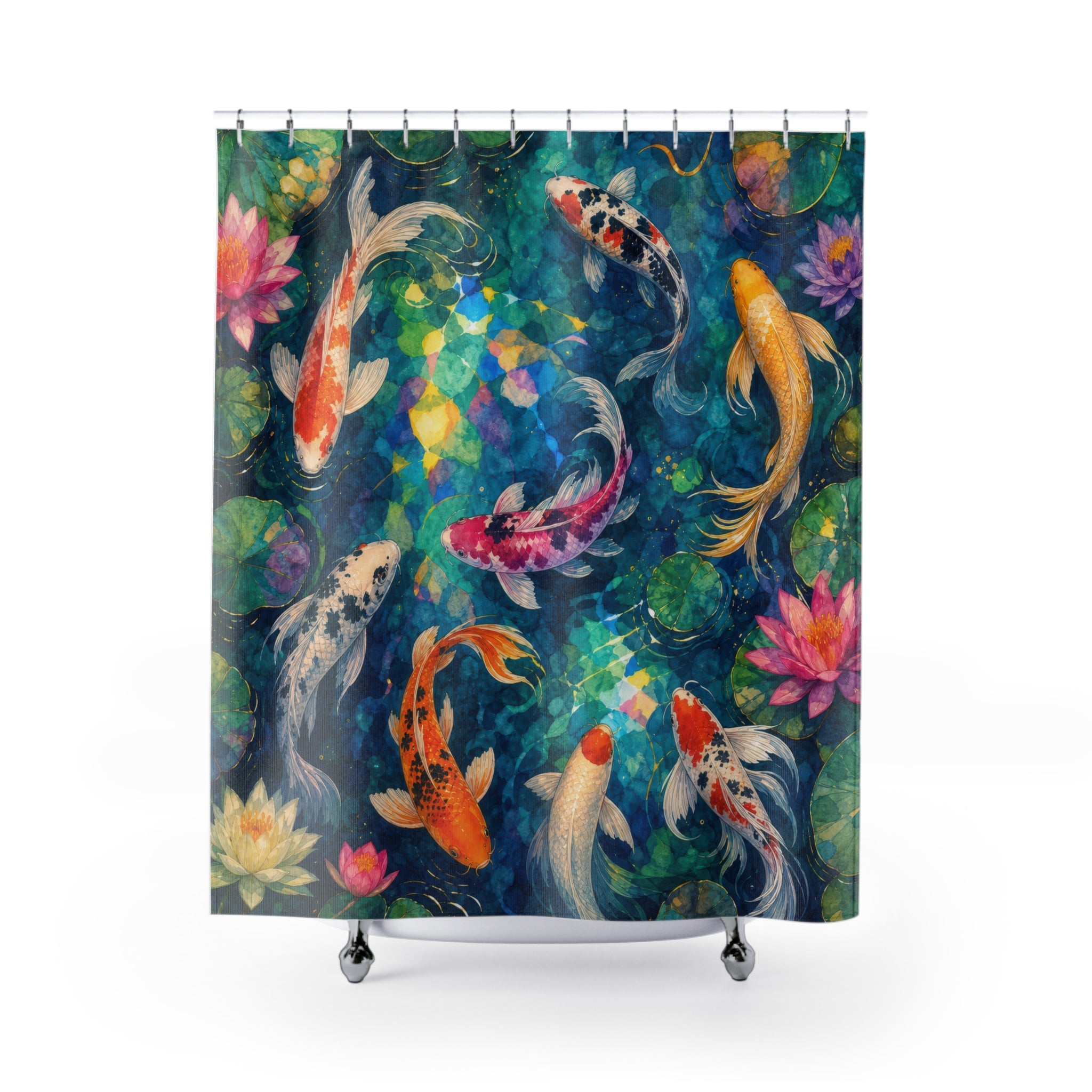 Prismatic Koi Garden Shower Curtain